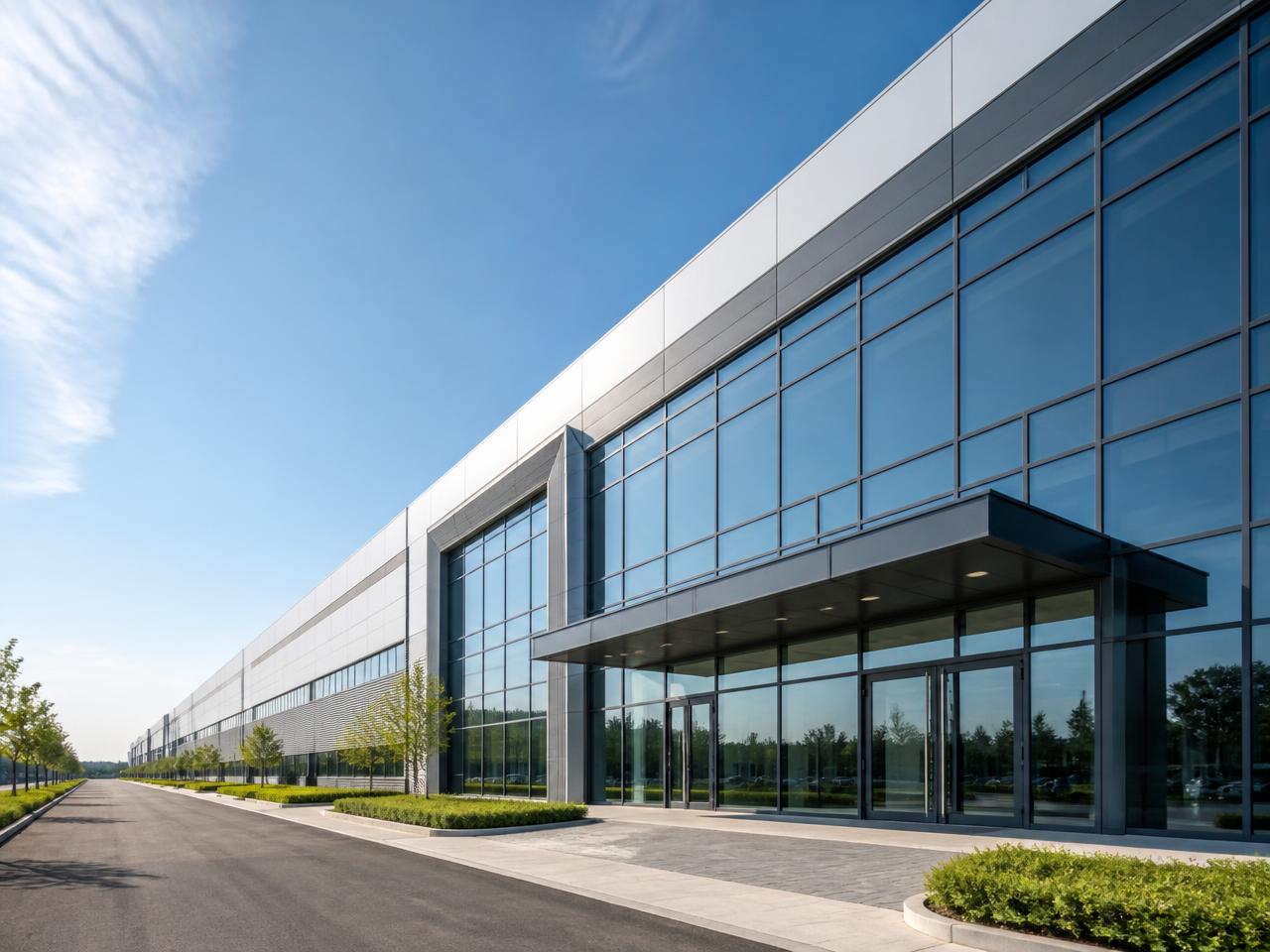 Bâtiment d'une entreprise industrielle moderne