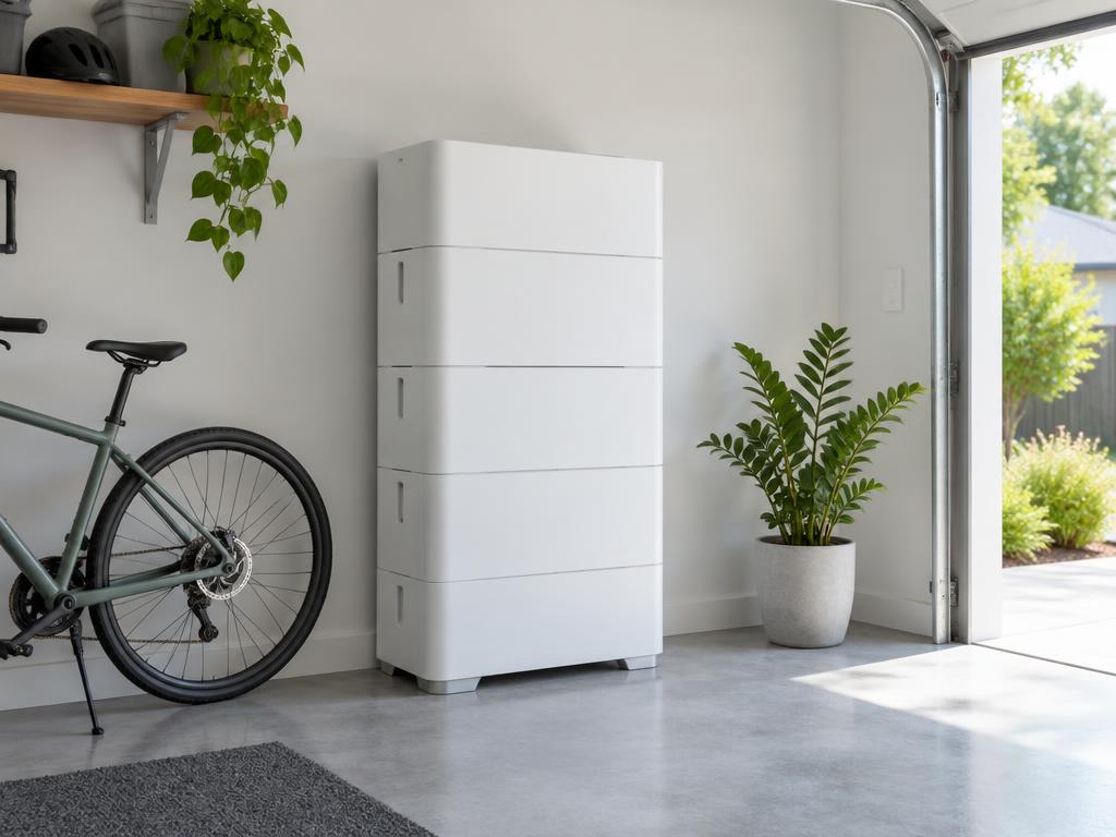 Batterie domestique dans un garage