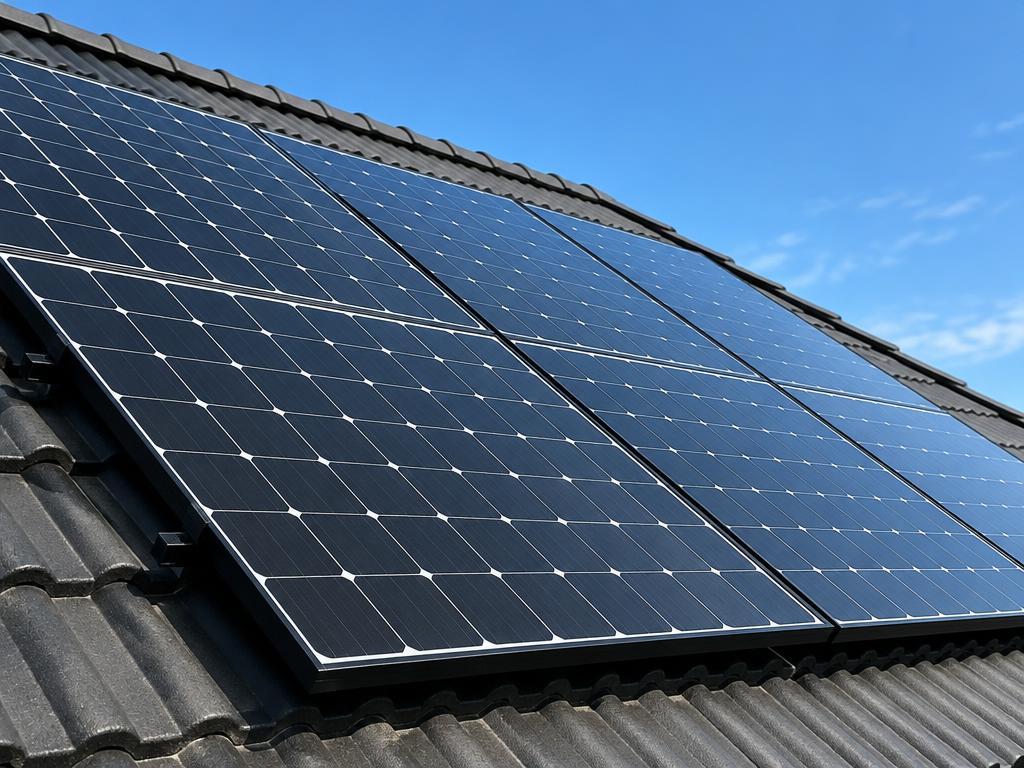 Panneaux solaires sur une toiture